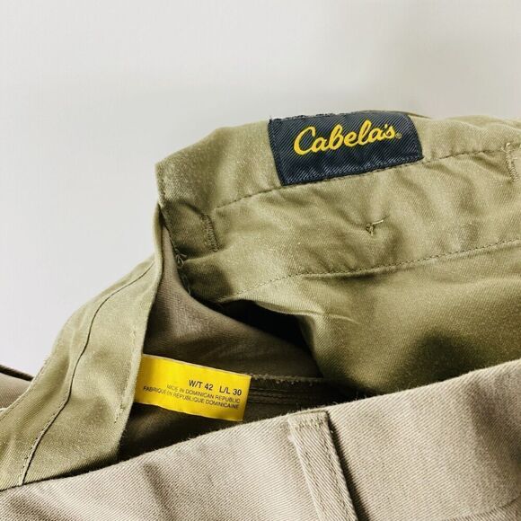 Cabela's Size 42x30 Chino Pants Tan Beige Casual Work Outdoor - Picture 3 of 4